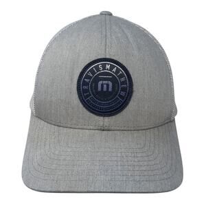 Travis Mathew Snapback Mesh Back Trucker Hat Gray One Size Flexfit Tech